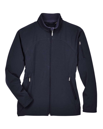 North End Women's 3-Layer Fleece Performance Soft Shell Jacket 78034 #color_Midnight Navy
