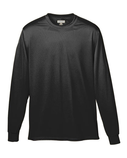 Augusta Sportswear Youth Wicking Long Sleeve T-Shirt 789 #color_Black