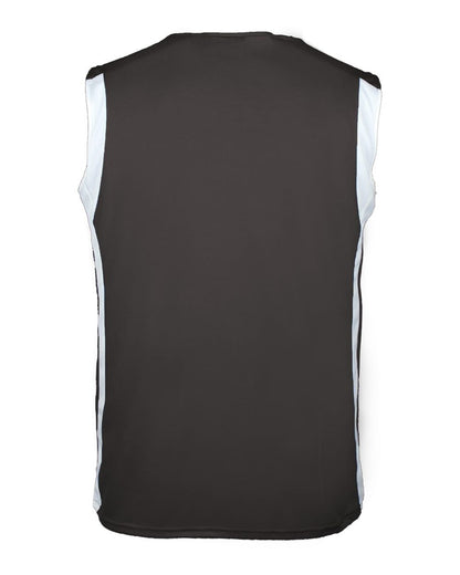 Alleson Athletic Youth B-Core B-Slam Reversible Tank Top 2551 #color_Graphite/ White