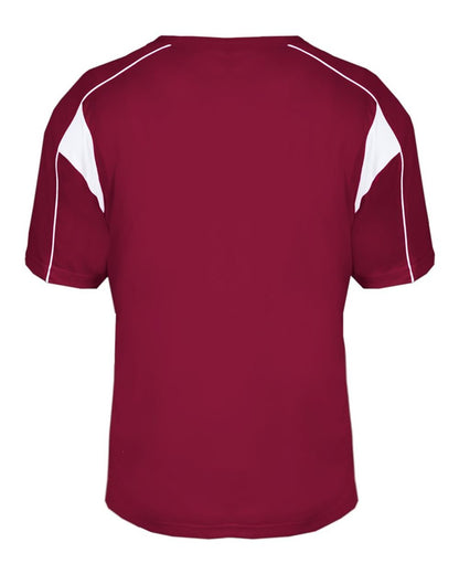 Alleson Athletic Men's B-Core Pro Placket Jersey 7937 #color_Cardinal/ White