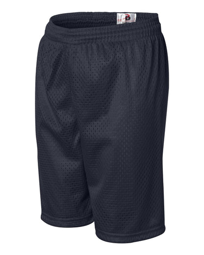 Badger Youth Pro Mesh 6" Shorts 2207 #color_Navy