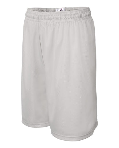 Badger Mini Mesh 9'' Inseam Shorts 7239 #color_Silver