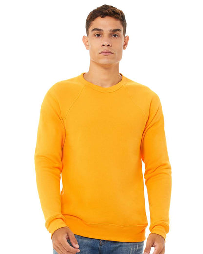 BELLA + CANVAS Sponge Fleece Raglan Crewneck Sweatshirt 3901 #colormdl_Gold