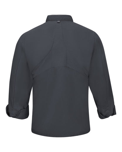 Chef Designs Mimix™ Chef Coat with OilBlok 042X #color_Charcoal