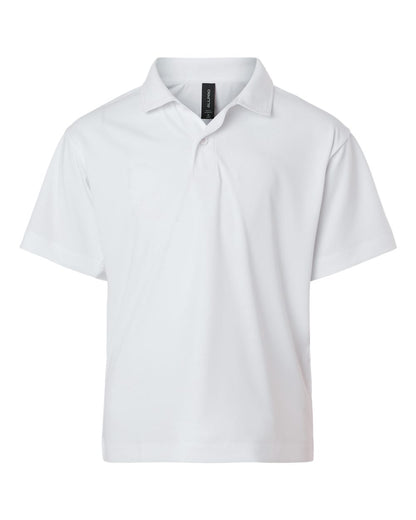 AllPro Youth Pro-Lock Performance Polo 41800Y #color_White