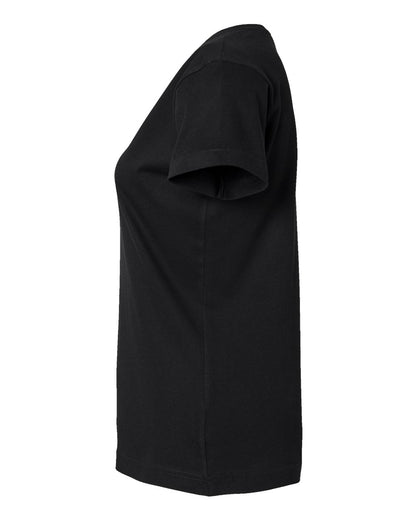 LAT Women's Fine Jersey V-Neck Tee 3507 #color_Black