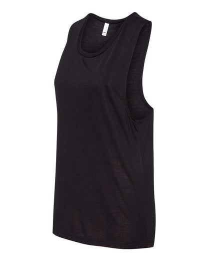 BELLA + CANVAS Women's Flowy Scoop Muscle Tank 8803 #color_Black