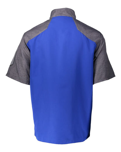 Holloway Unisex Raider Short Sleeve Quarter-Zip Pullover 229545 #color_Carbon Print/ Royal