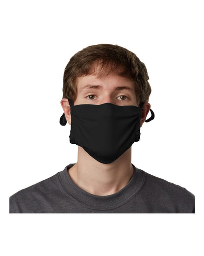 Hanes 2-Ply Cotton Pocket Face Mask MKPKCR #color_Black