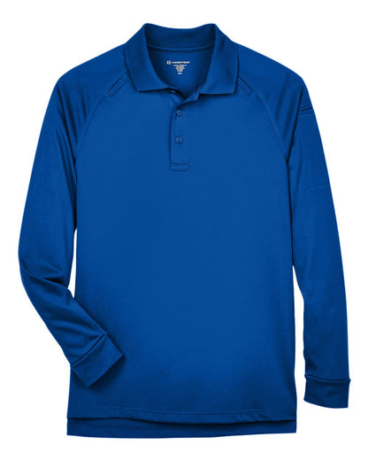 Harriton Men's Advantage Long Sleeve Tactical Polo M211L #color_True Royal