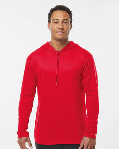 Badger B-Core Hooded Long Sleeve T-Shirt 4105 #colormdl_Red