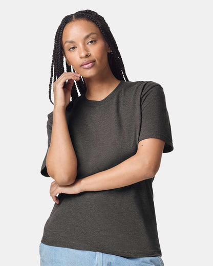 American Apparel Unisex CVC Tee 2001CVC #colormdl_Heather Asphalt