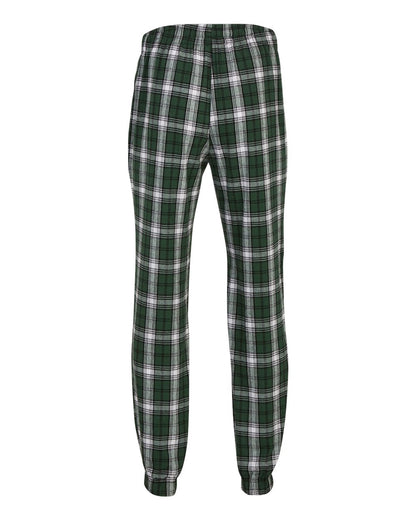 Boxercraft Unisex Flannel Joggers BM6625 #color_Green/ White Plaid