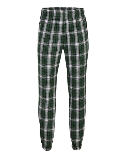 Boxercraft Unisex Flannel Joggers BM6625 #color_Green/ White Plaid