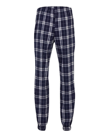 Boxercraft Unisex Flannel Joggers BM6625 #color_Navy/ Silver Plaid
