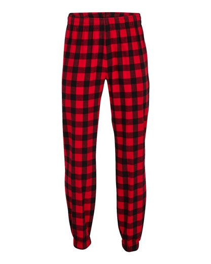 Boxercraft Unisex Flannel Joggers BM6625 #color_Red/ Black Buffalo