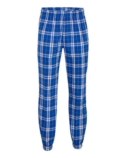 Boxercraft Unisex Flannel Joggers BM6625 #color_Royal/ Silver Plaid