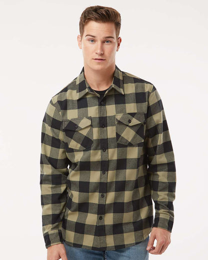 Independent Trading Co. Flannel Shirt EXP50F #colormdl_Olive/ Black