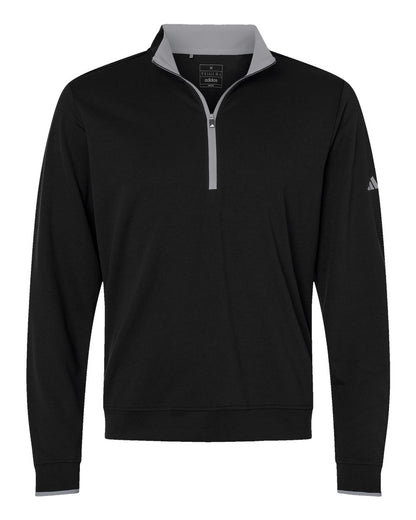 Adidas Men's Performance Lightweight Quarter-Zip Pullover A2002 #color_Black/ Grey Three