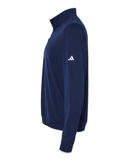 Adidas Men's Performance Lightweight Quarter-Zip Pullover A2002 #color_Collegiate Navy/ White