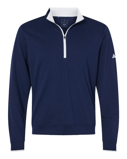 Adidas Men's Performance Lightweight Quarter-Zip Pullover A2002 #color_Collegiate Navy/ White