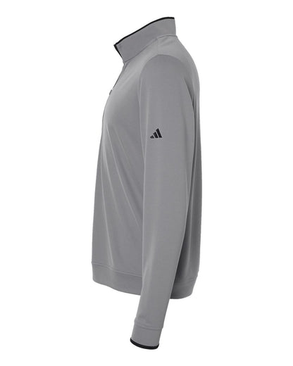 Adidas Men's Performance Lightweight Quarter-Zip Pullover A2002 #color_Grey Three/ Black