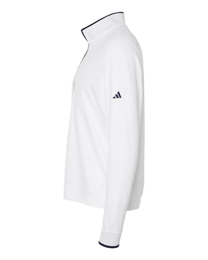 Adidas Men's Performance Lightweight Quarter-Zip Pullover A2002 #color_White/ Navy