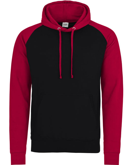AWDis Unisex Baseball Hooded Sweatshirt JHA009
