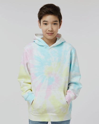 Independent Trading Co. Youth Midweight Tie-Dyed Hooded Sweatshirt PRM1500TD Independent Trading Co. Youth Midweight Tie-Dyed Hooded Sweatshirt PRM1500TD