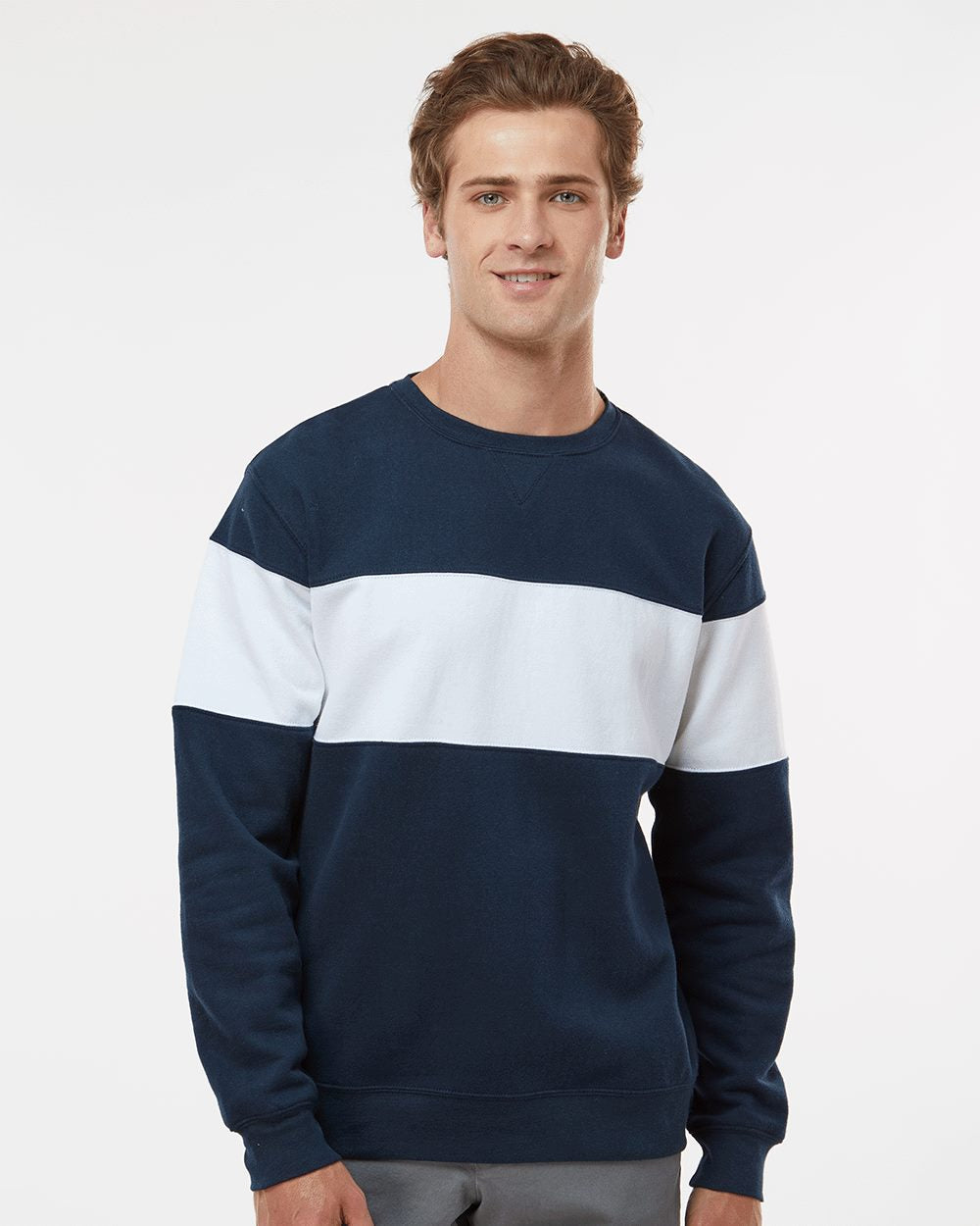 J. America Unisex Varsity Fleece Crewneck Sweatshirt 8646