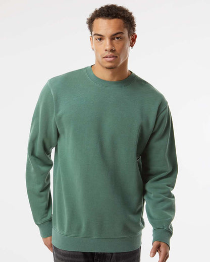 Independent Trading Co. Unisex Midweight Pigment-Dyed Crewneck Sweatshirt PRM3500 #colormdl_Pigment Alpine Green
