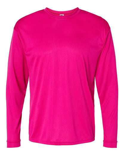 C2 Sport Performance Long Sleeve T-Shirt 5104 #color_Hot Pink