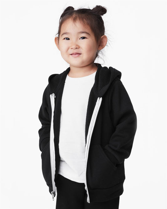 BELLA + CANVAS Toddler Sponge Fleece Full-Zip Hoodie 3739T