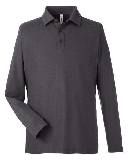 CORE365 Men's Fusion ChromaSoft™ Long Sleeve Pique Polo CE112L #color_Carbon
