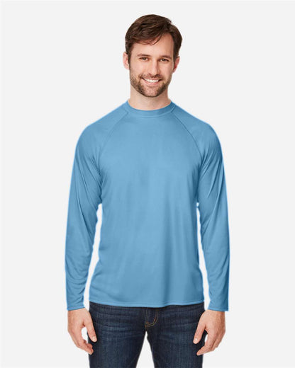 CORE365 Unisex Ultra UVP™ Marina Raglan Long Sleeve T-Shirt CE110 #colormdl_Columbia Blue