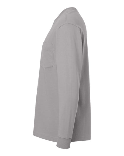 American Apparel Super Heavyweight Long Sleeve Pocket Tee 9410 #color_Gravel