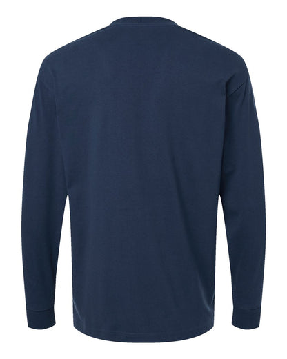 American Apparel Super Heavyweight Long Sleeve Pocket Tee 9410 #color_Sea Blue