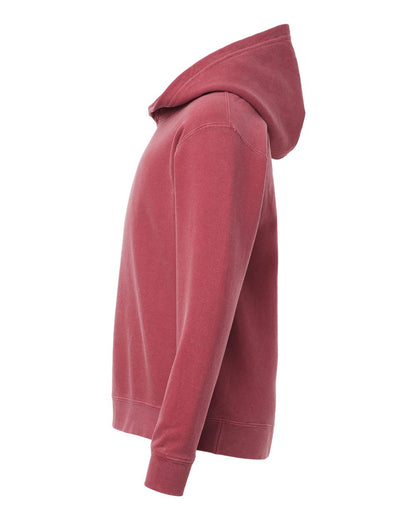 Comfort Colors Garment-Dyed Youth Lightweight Fleece Hooded Sweatshirt 1467Y #color_Crimson