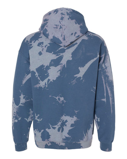 Dyenomite Essential Fleece Bleach Wash Hooded Sweatshirt 680BW #color_Blue Gobi