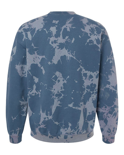 Dyenomite Essential Fleece Bleach Wash Crewneck Sweatshirt 681BW #color_Blue Gobi