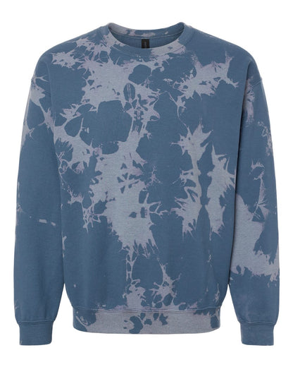 Dyenomite Essential Fleece Bleach Wash Crewneck Sweatshirt 681BW #color_Blue Gobi