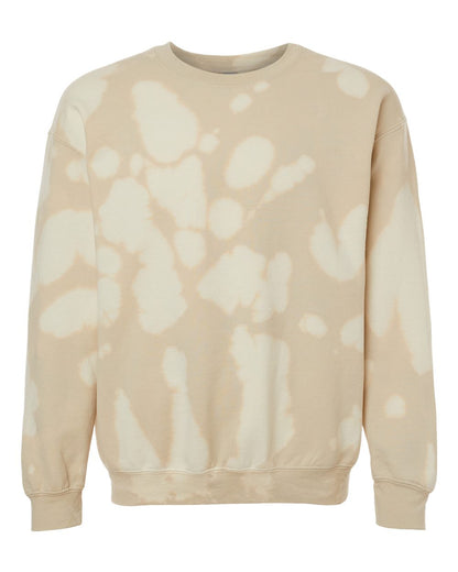 Dyenomite Essential Fleece Bleach Wash Crewneck Sweatshirt 681BW #color_Sand Gobi
