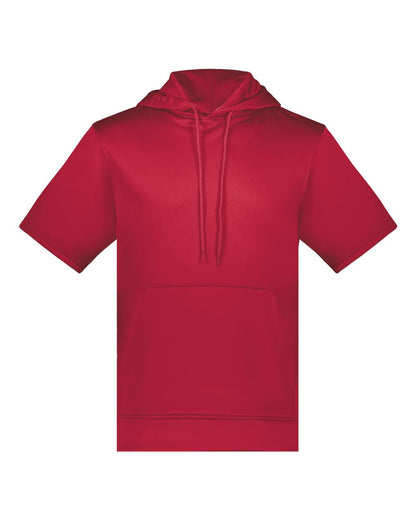 Augusta Sportswear Fleece Short Sleeve Hooded Pullover 6871 #color_Scarlet