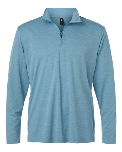 AllPro Men's Pro-Lock Performance Mélange Quarter-Zip Pullover 4HM700 #color_Cloud Blue Melange