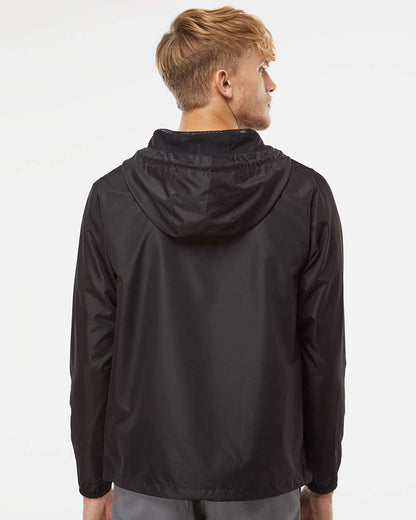 Independent Trading Co. Unisex Lightweight Quarter-Zip Windbreaker Pullover Jacket EXP54LWP #colormdl_Black