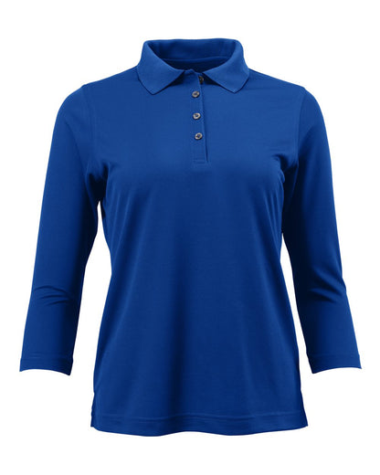 Paragon Women's Lady Palm Three-Quarter Sleeve Polo 120 #color_Royal