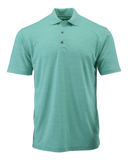 Paragon Men's Dakota Striated Heather Polo 130 #color_Surf Green Heather