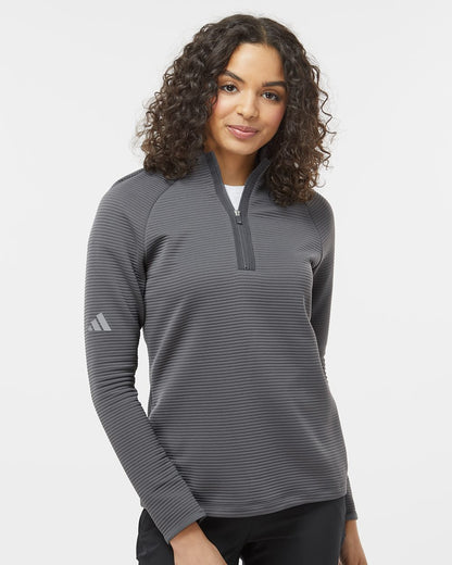 Adidas Women's Spacer Quarter-Zip Pullover A589 Adidas Women&#39;s Spacer Quarter-Zip Pullover A589