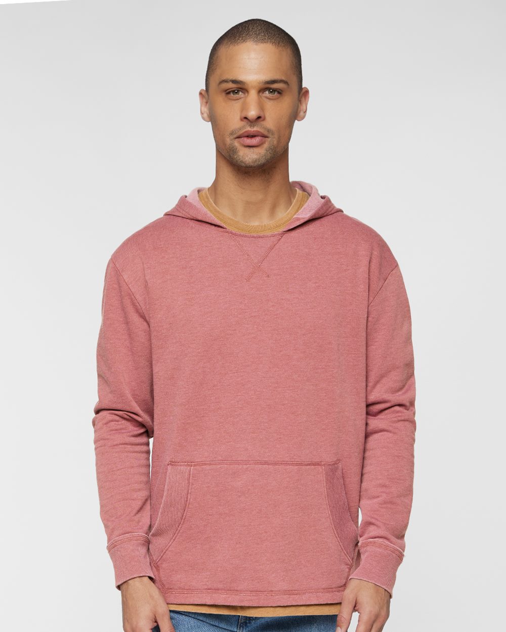 LAT Unisex Vintage Wash Fleece Hoodie Sweatshirt 6936