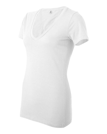 BELLA + CANVAS Women’s Jersey Deep V-Neck Tee 6035 #color_White
